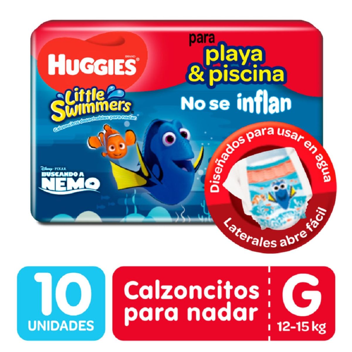 GENERICO - Pañal Huggies Little Swimmers Talla Grande L X 10und