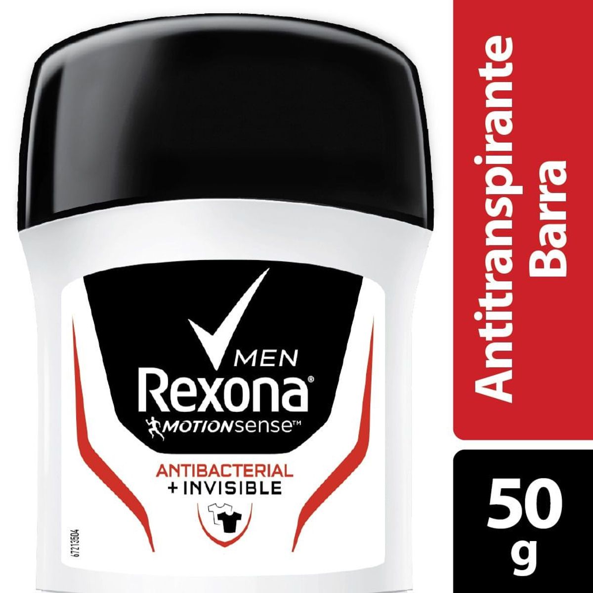REXONA - Desodorante Rexona Antibacterial Invisible Men Barra X 50g