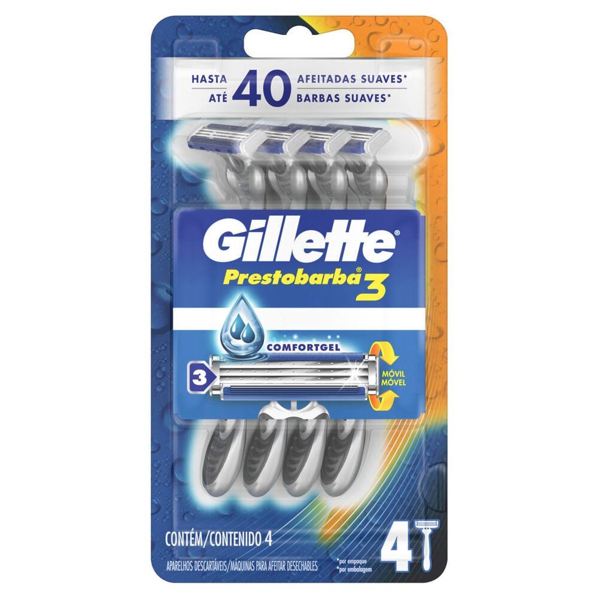 GILLETTE - Maquinas De Afeitar Desechables Gillette Prestobarba3 X 4und