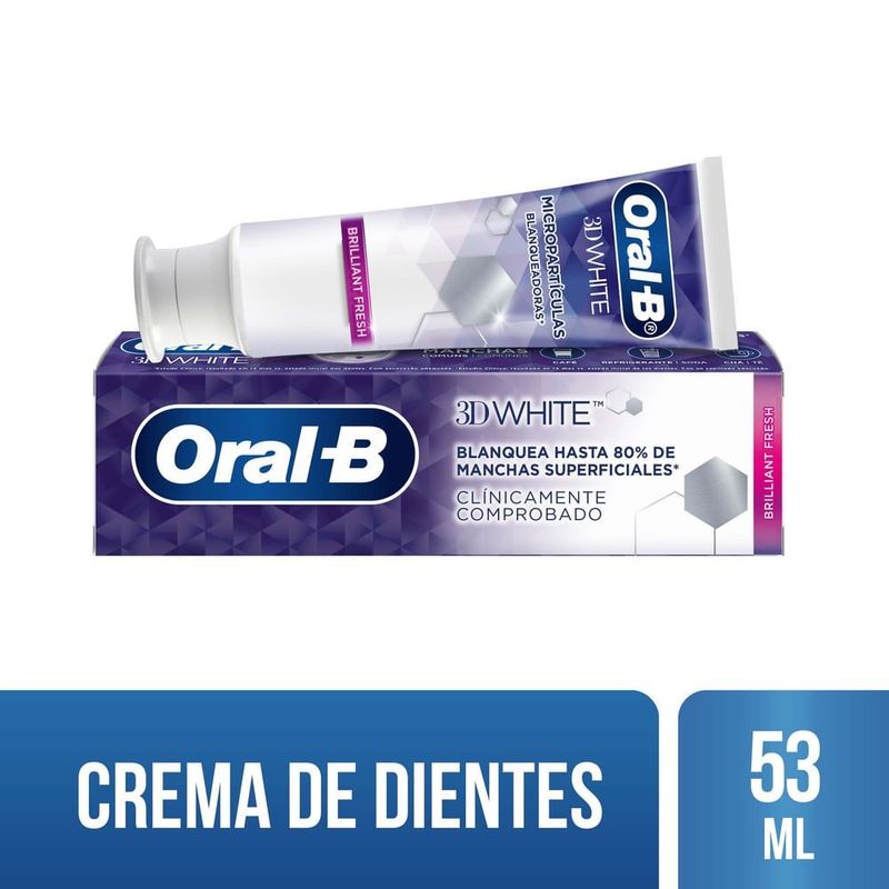ORAL B - Crema Dental Oral-b 3d White Brilliant Fresh X 53ml