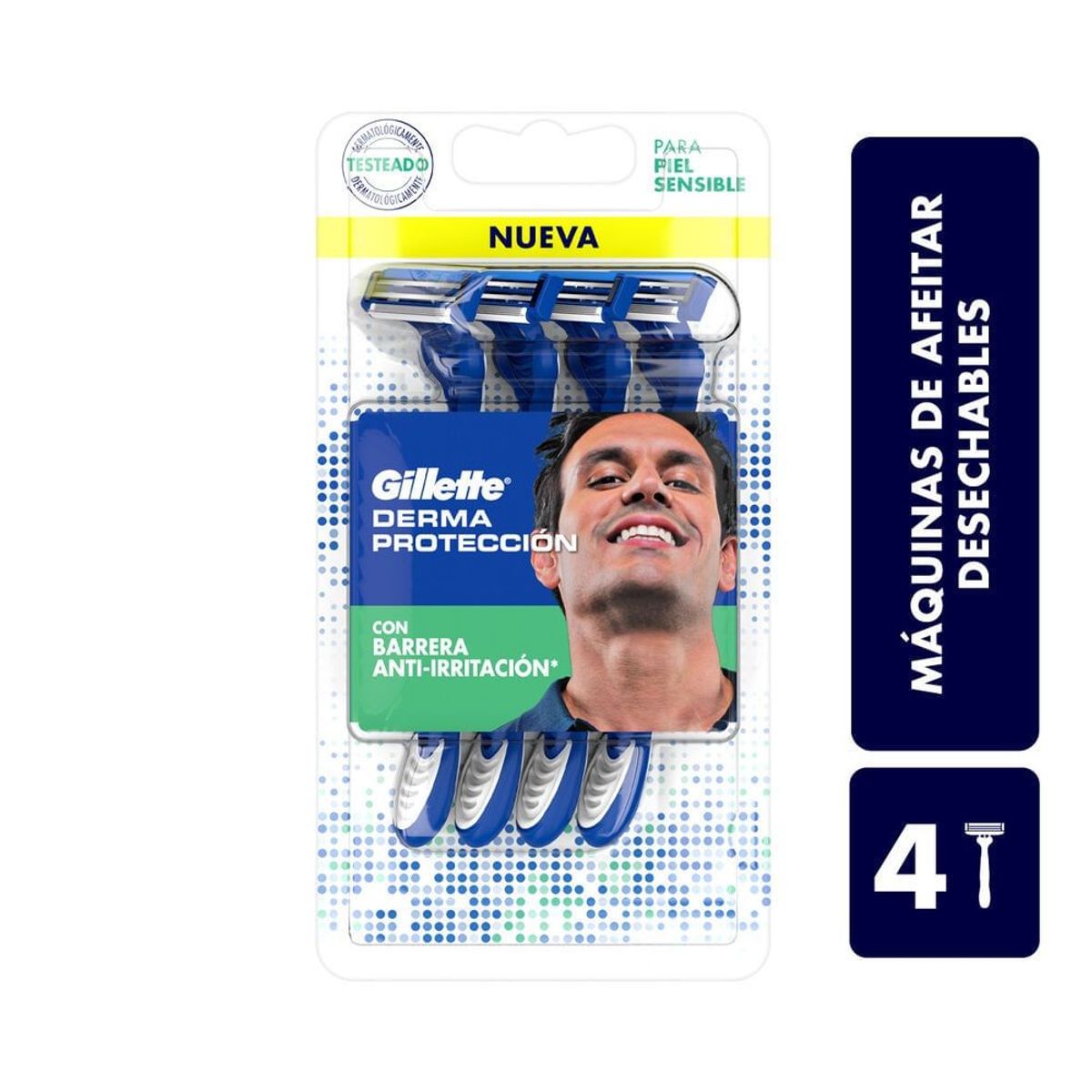 GILLETTE - Maquina Afeitar Gillette Derma Proteccion X 4und