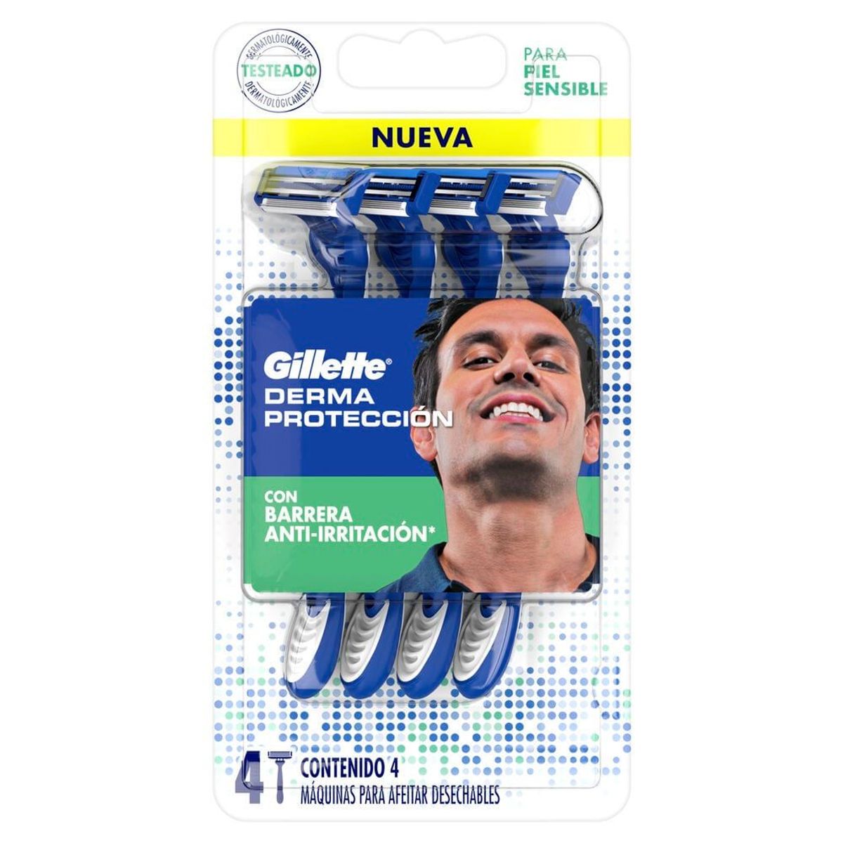 GILLETTE - Maquina Afeitar Gillette Derma Proteccion X 4und