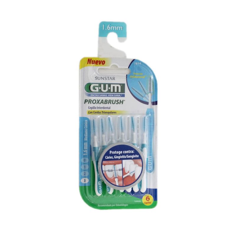 GUM - Cepillo Interdental Gum Trav-ler 1614 1.6mm X 6und