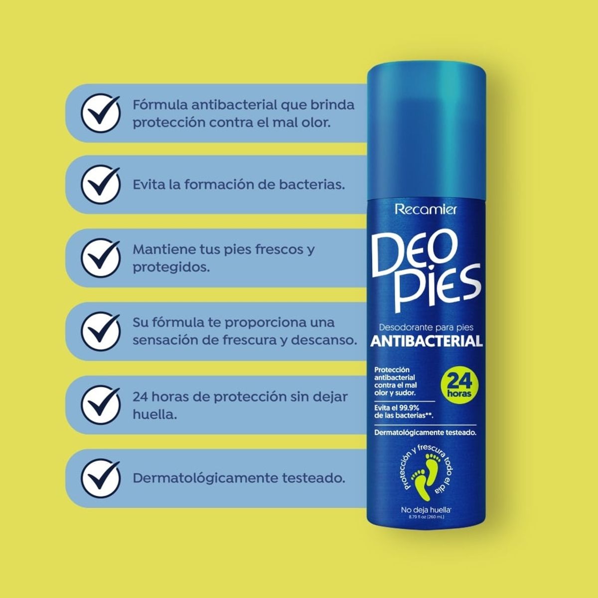 DEO PIES - Desodorante Deo Pies Antibacterial Spray X 260ml