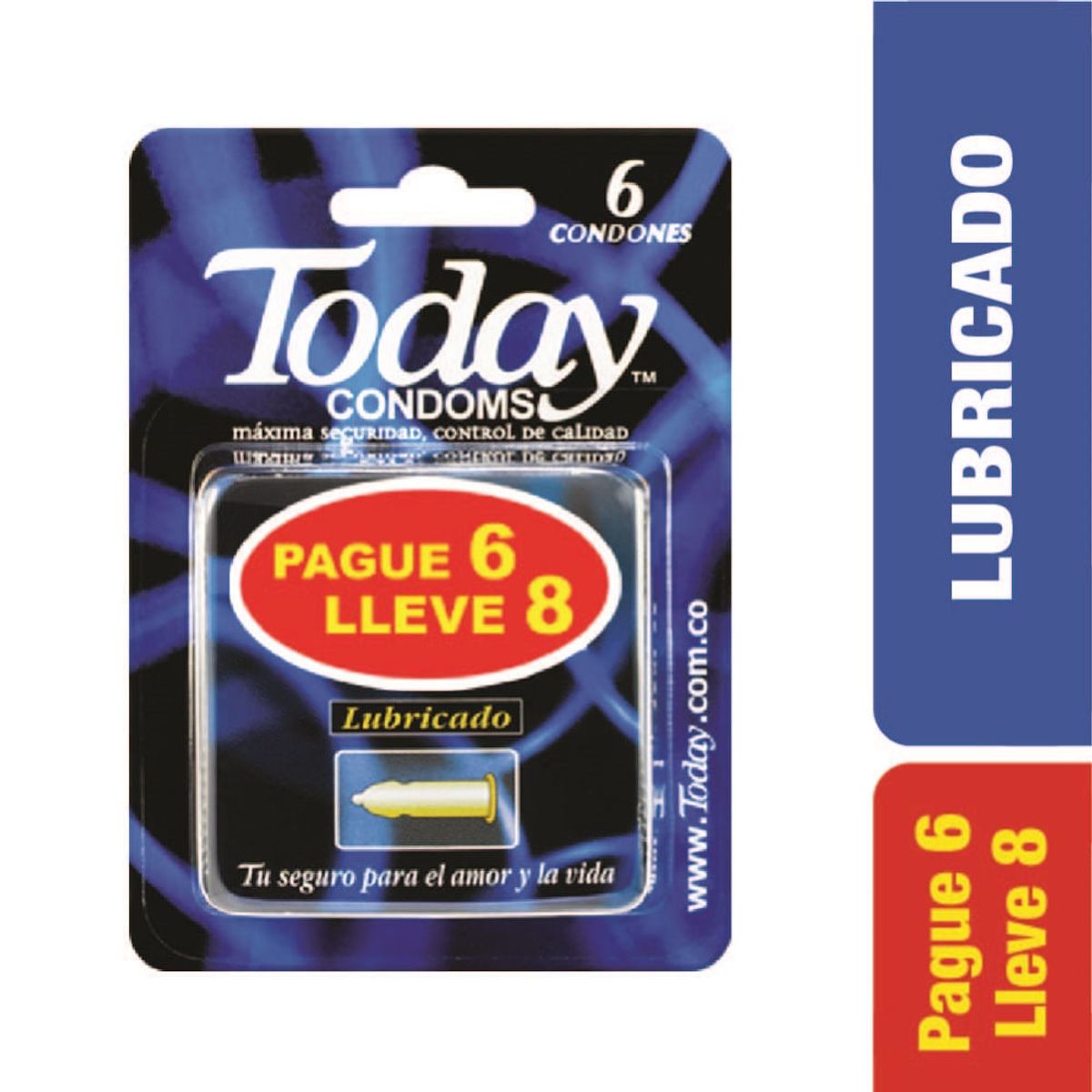 TODAY - Oferta Condon Lubricado Pague 6 Lleve 8