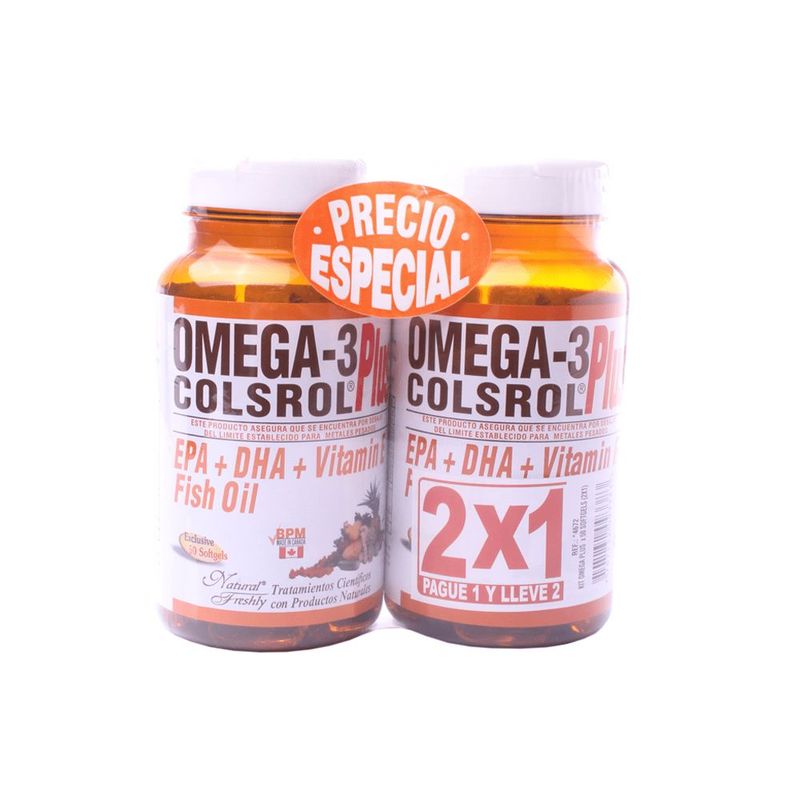 NATURAL FRESHLY - Oferta 2x1 Omega 3 Colsrol Plus X 50 Capsulas