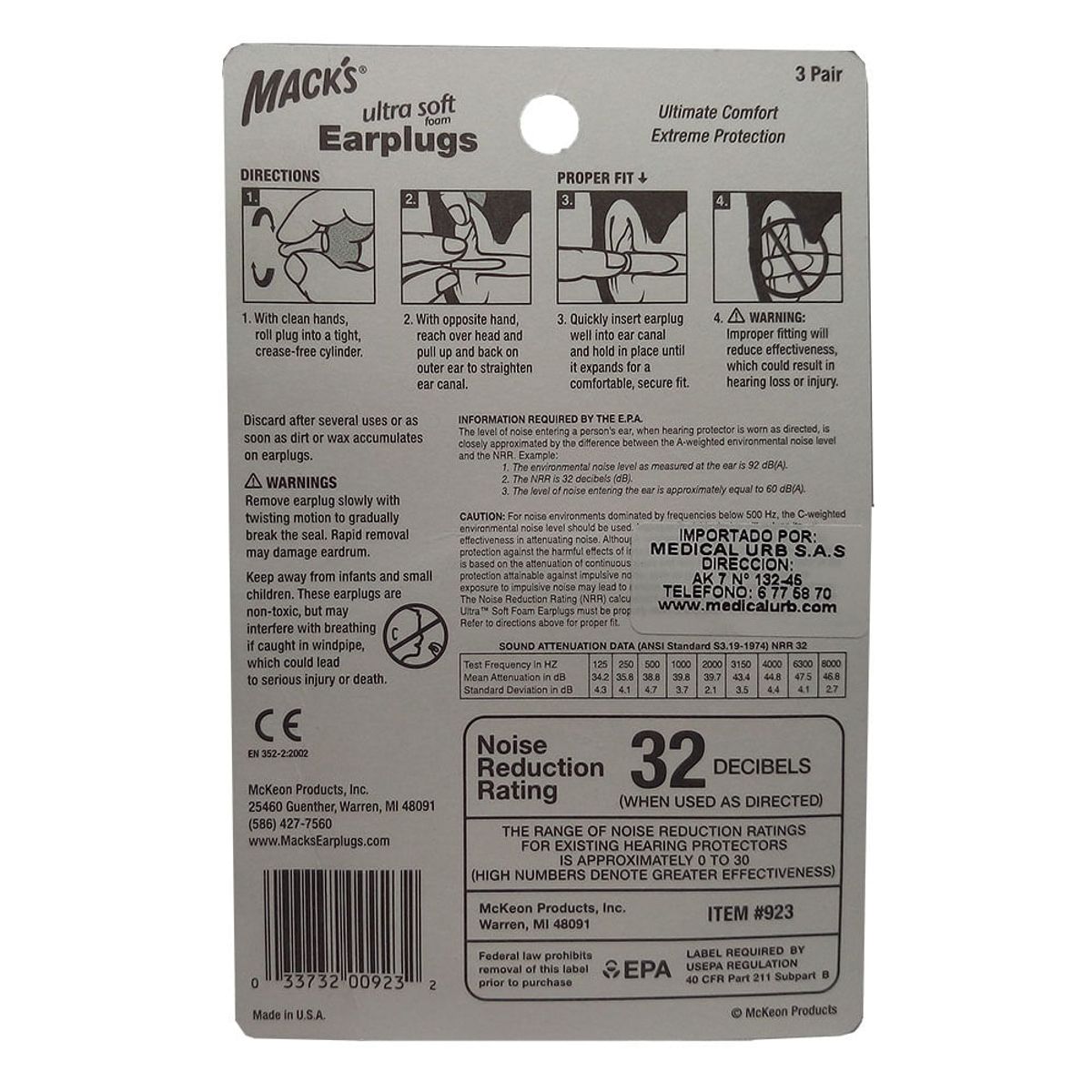 MACKS - Tapa Oidos Macks Ultra Suave X 6und
