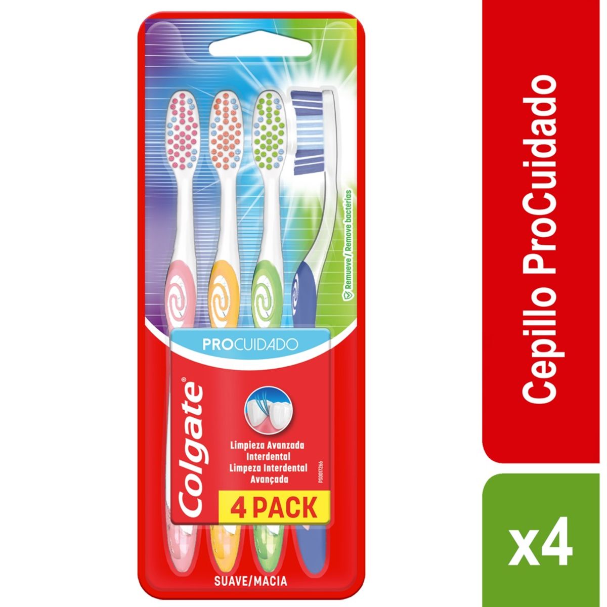 COLGATE - Cepillo Dental Colgate Pro Cuidado X 4und