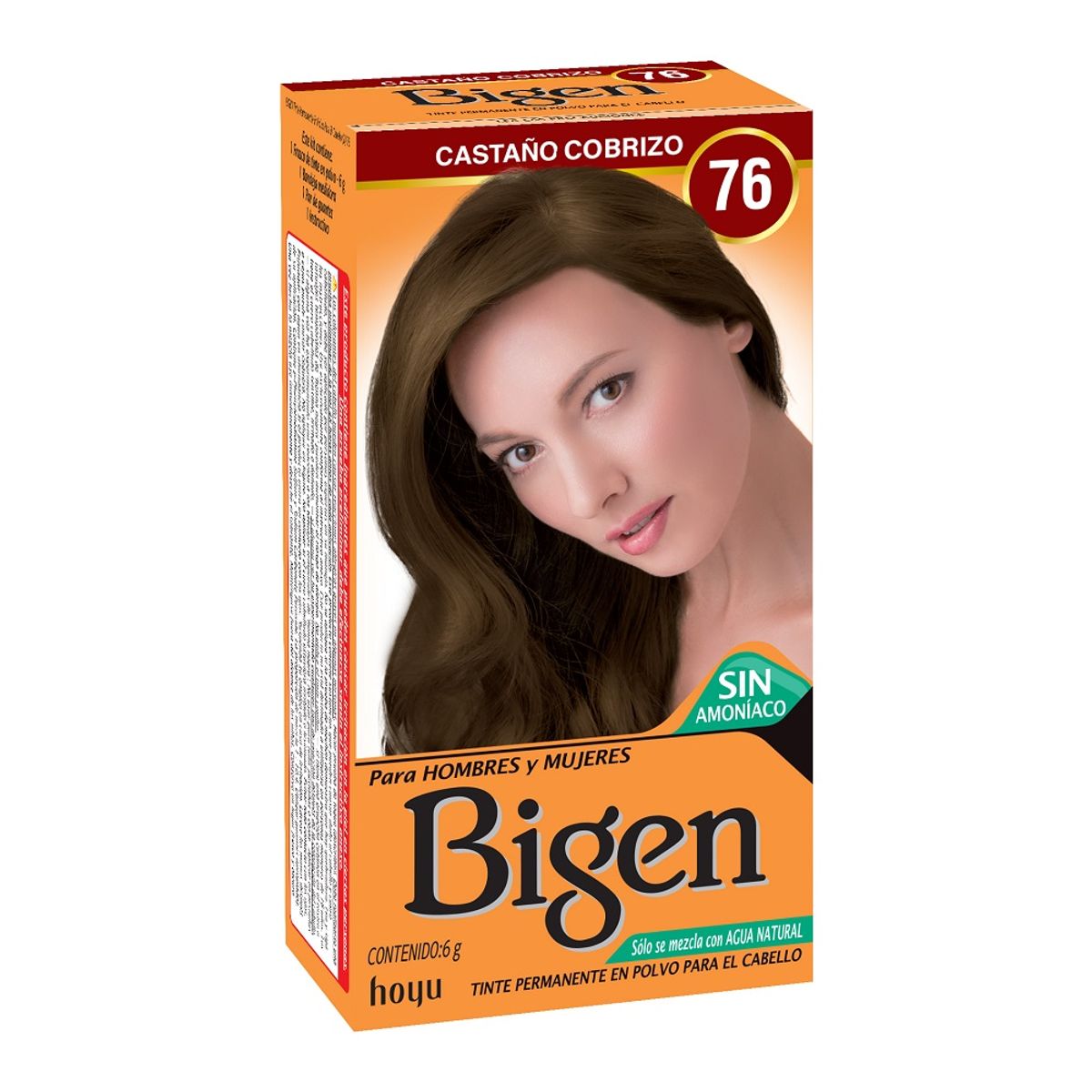 BIGEN - Tinte Bigen 76 Castaño Cobrizo X 6g