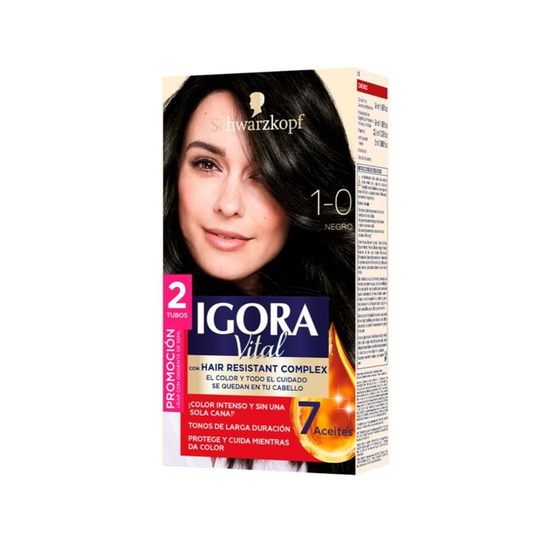IGORA - Tinte Igora Vital Permanente 1-0 Negro Dt