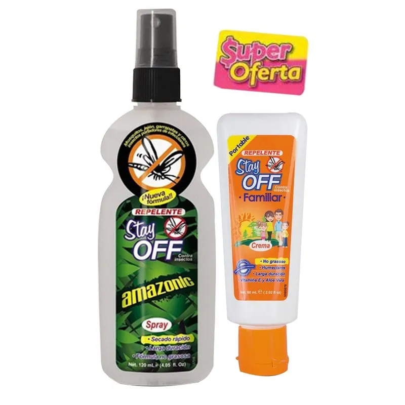 STAY OFF - Oferta Repelente Stay Off Amazonic Spray 120ml + Crema X 60m