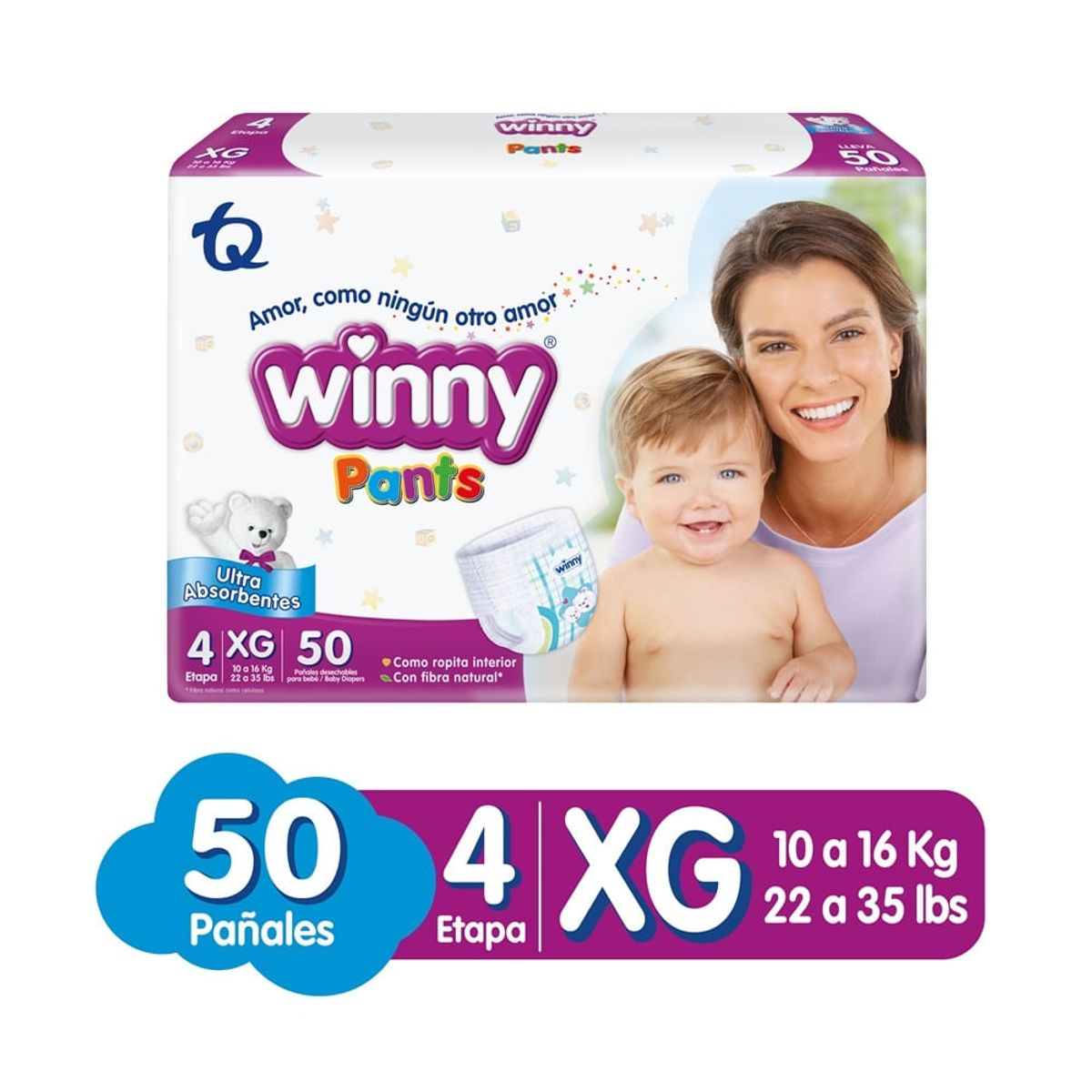 WINNY - Pañal Winny Pants Etapa 4 X 50und