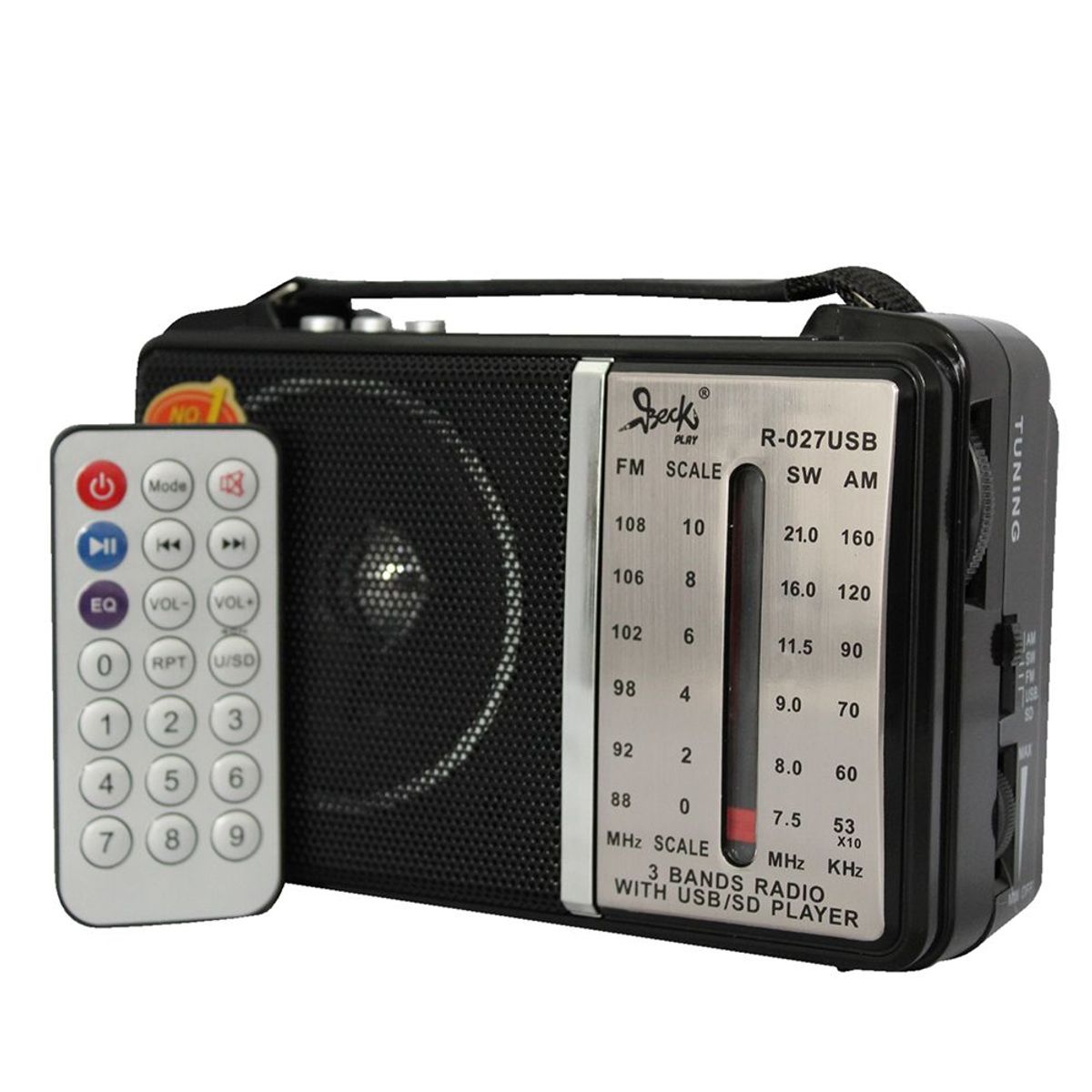 GENERICO - Radio Parlante Portatil Portable Recargable FMAM Con Control