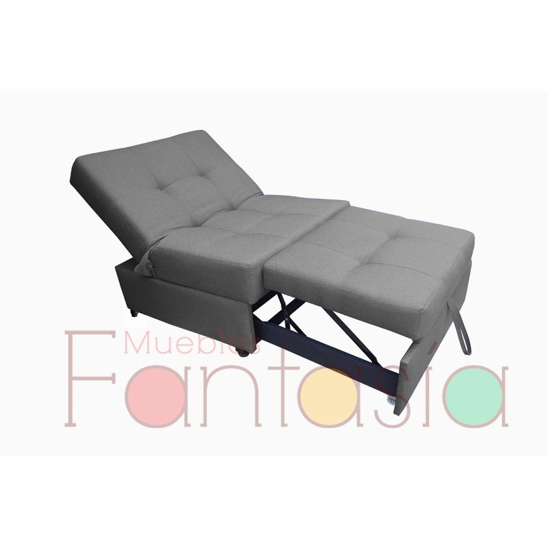 MUEBLES FANTASIA - Sofa cama Aleman sin brazos 90cm Gris Claro Muebles fantasía
