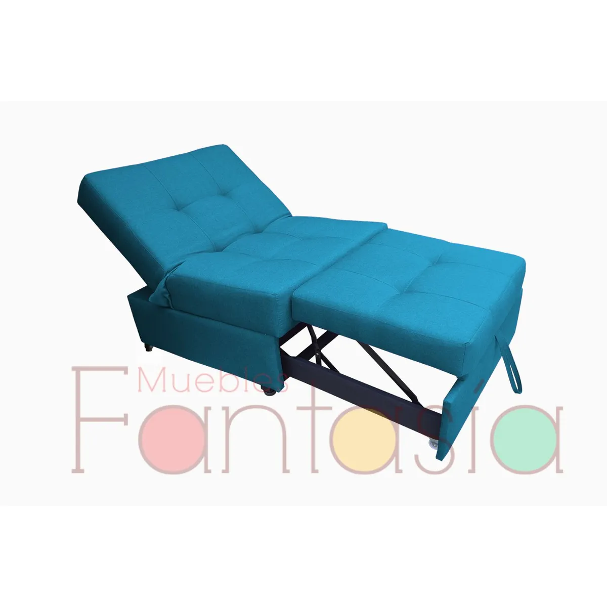 MUEBLES FANTASIA - Sofa cama Aleman sin brazos 90cm Turquesa Muebles fantasía