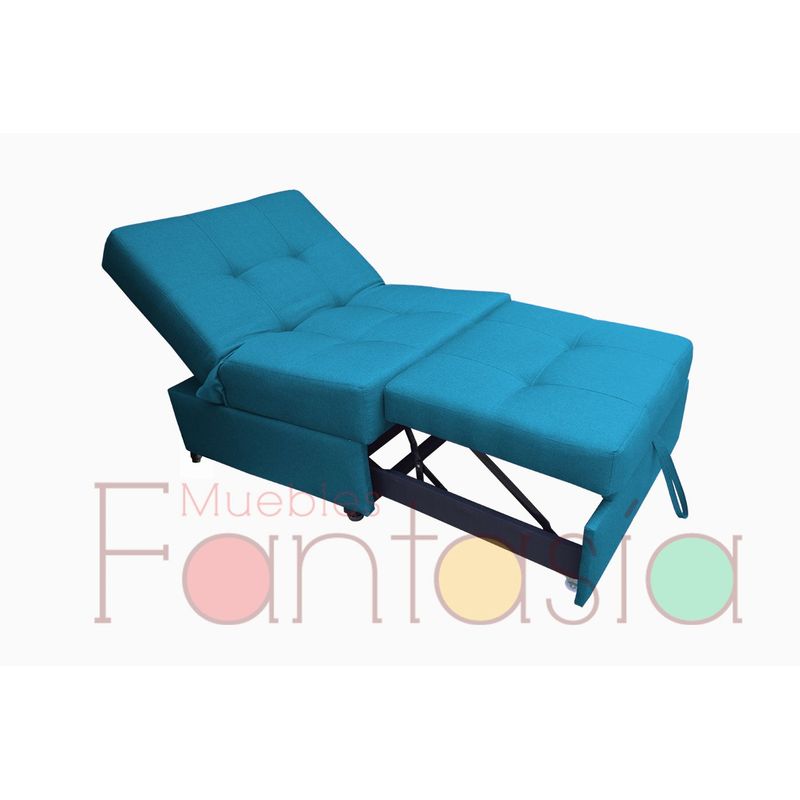 MUEBLES FANTASIA - Sofa cama Aleman sin brazos 90cm Turquesa Muebles fantasía