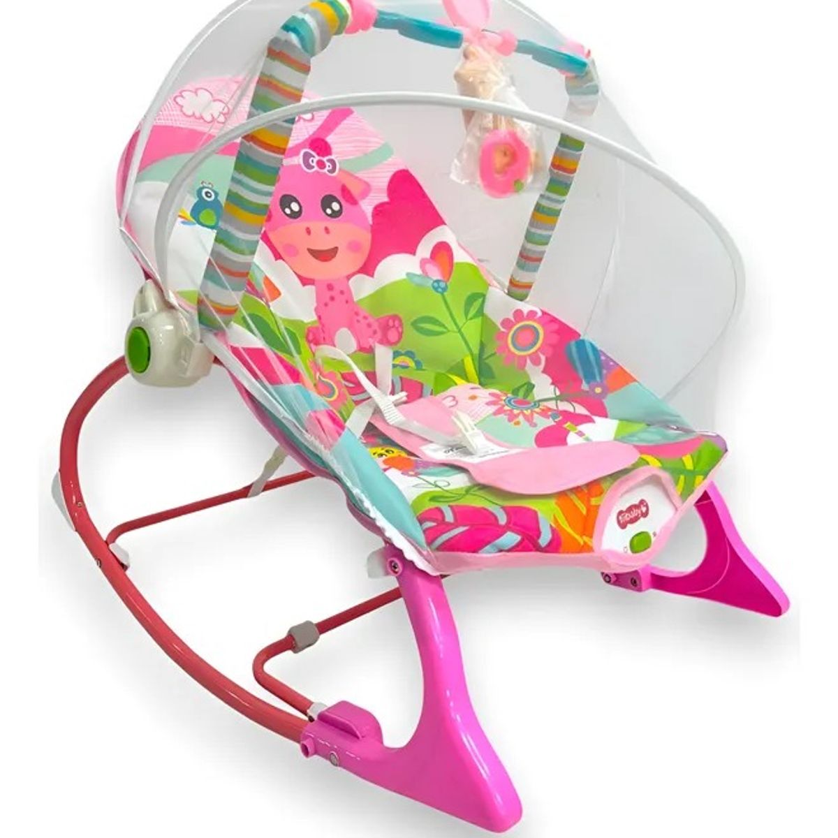 KIDSHOP - Silla Mecedora Para Bebes Con Toldillo 68147 Jirafa
