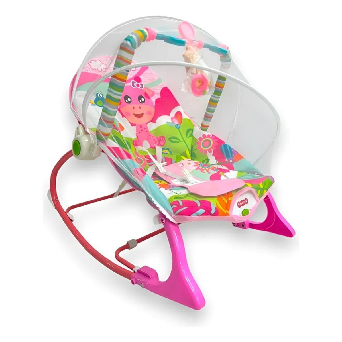 KIDSHOP - Silla Mecedora Para Bebes Con Toldillo 68147 Jirafa