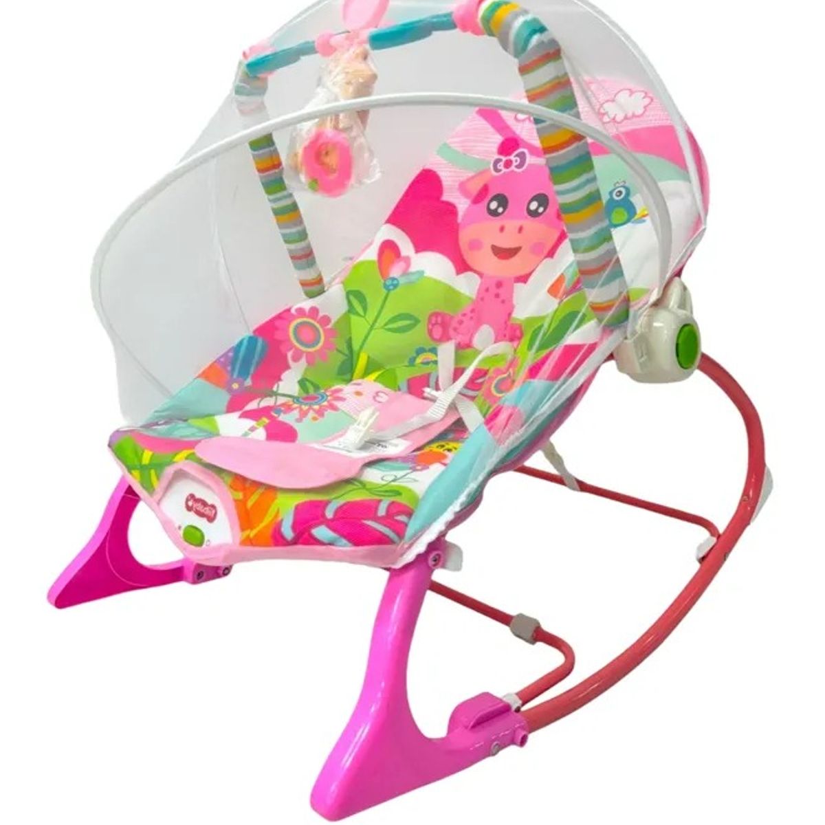 KIDSHOP - Silla Mecedora Para Bebes Con Toldillo 68147 Jirafa