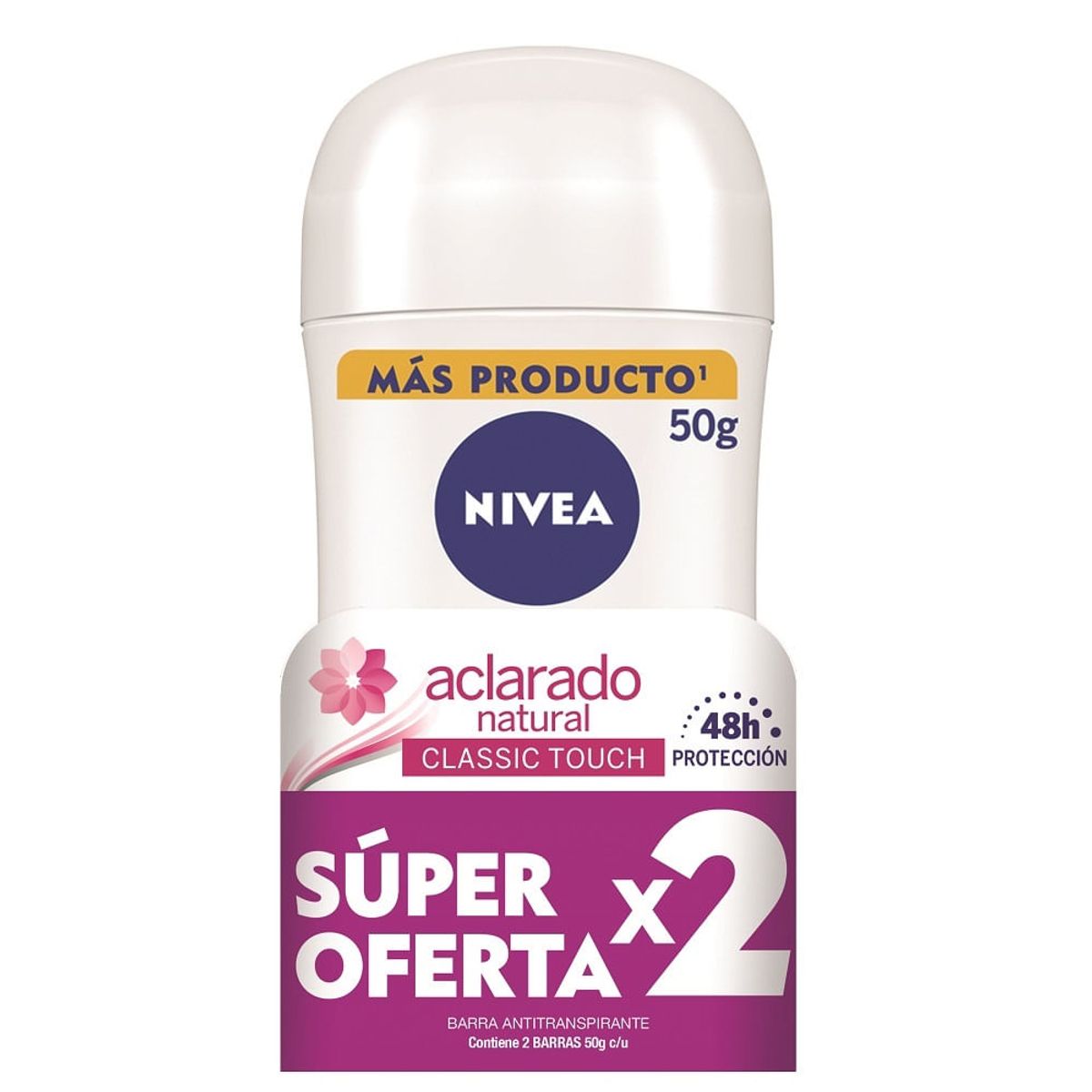 NIVEA - Oferta Desodorate Nivea Aclarado Natural Barra X 2und X 50g