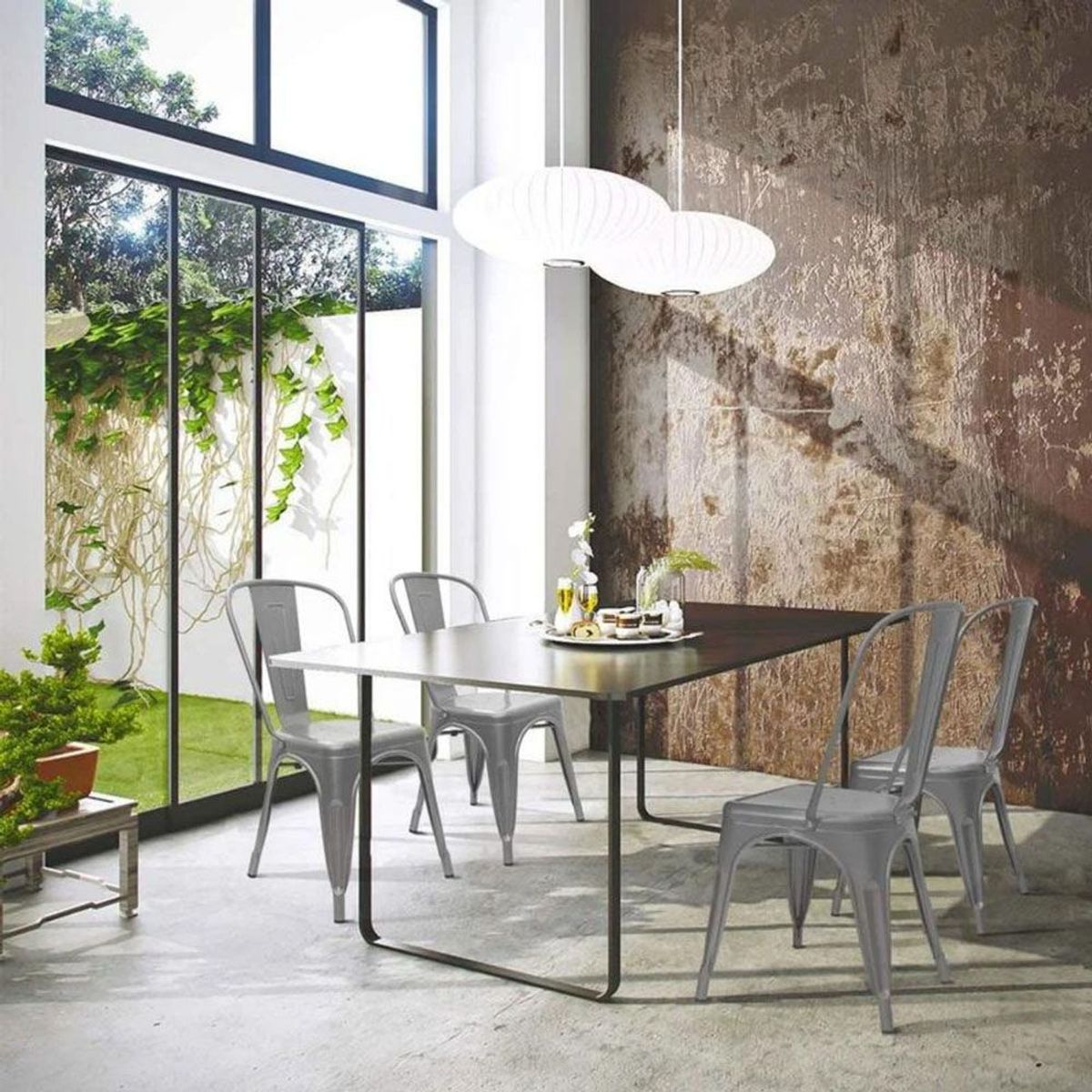 EKONOMODO COLOMBIA - Silla Comedor Turca Gris Plata