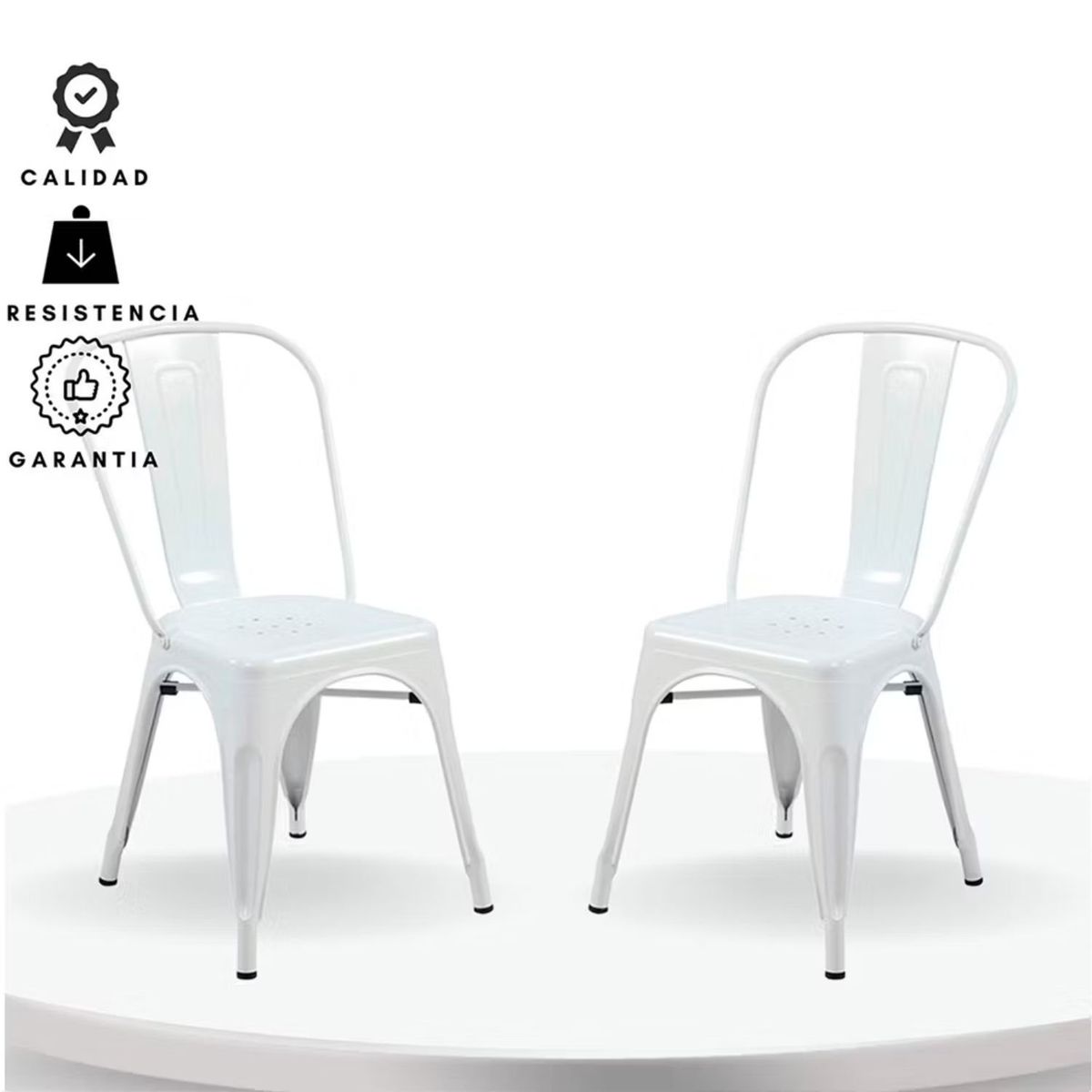EKONOMODO COLOMBIA - Silla Turca Blanco Set X 2