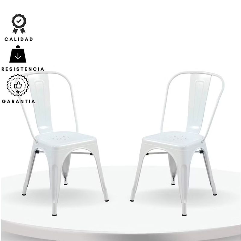 EKONOMODO COLOMBIA - Silla turca blanco set x 2
