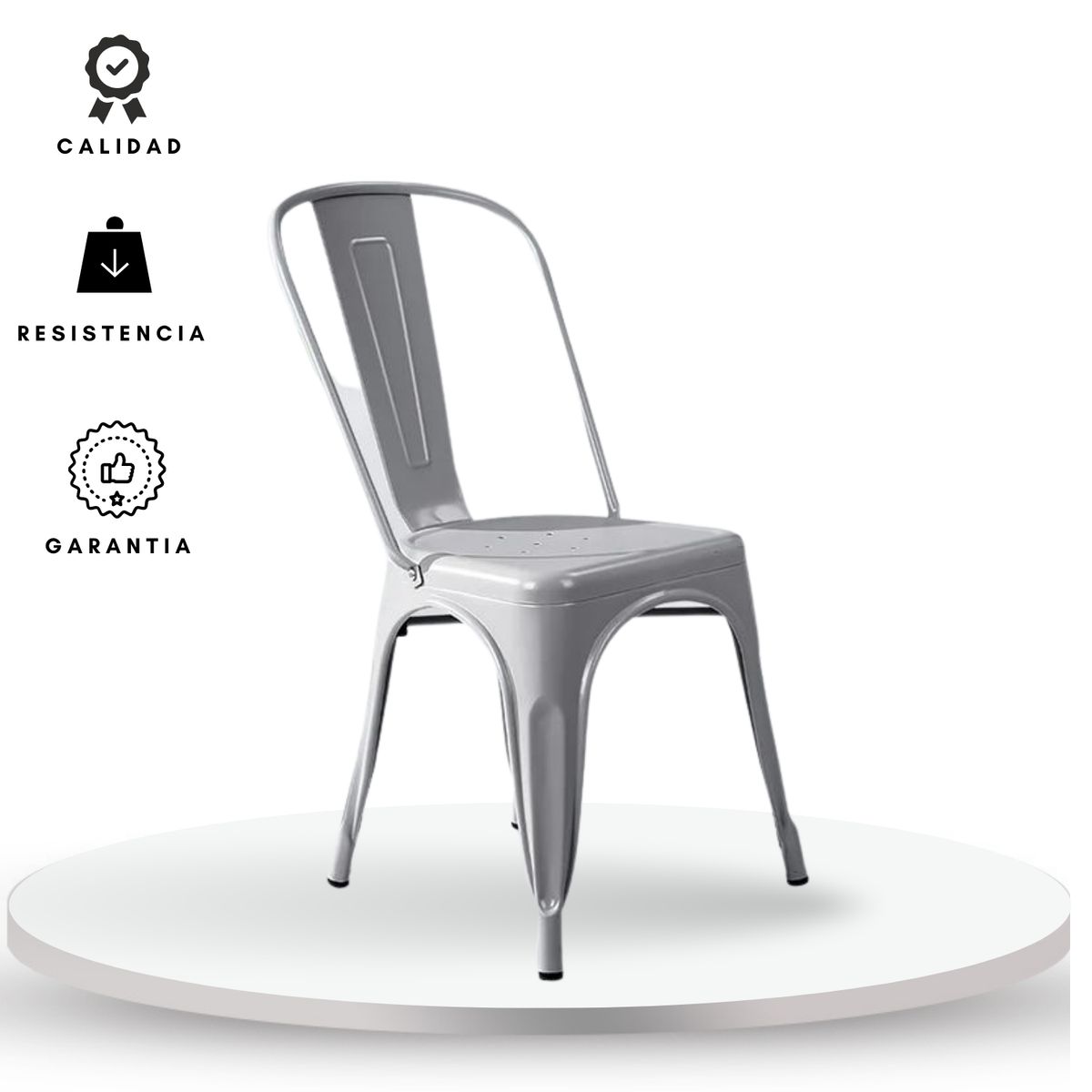 EKONOMODO COLOMBIA - Silla Turca Gris Plata X 6