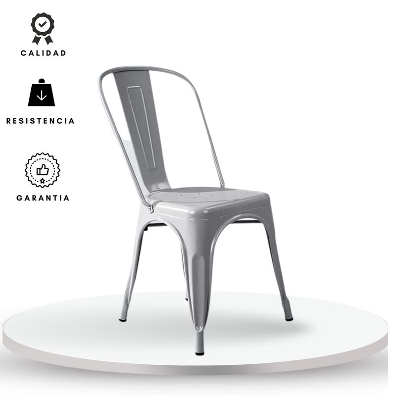 EKONOMODO COLOMBIA - Silla Turca Gris Plata X 6
