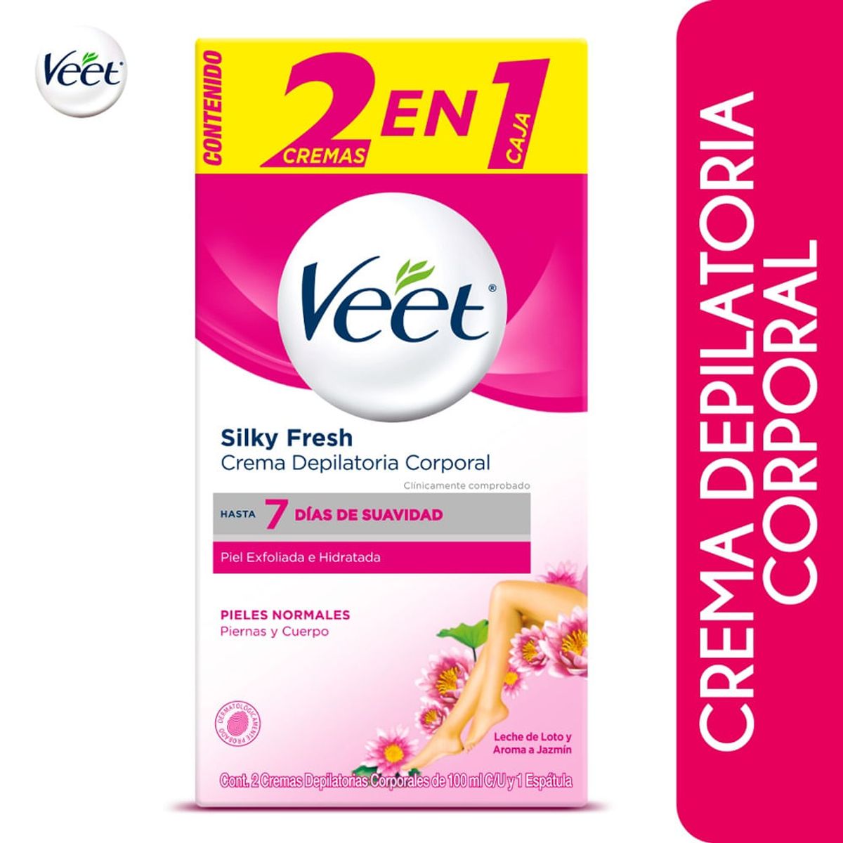 VEET - Crema Depilatoria Veet Piel Normal X 100ml X 2und