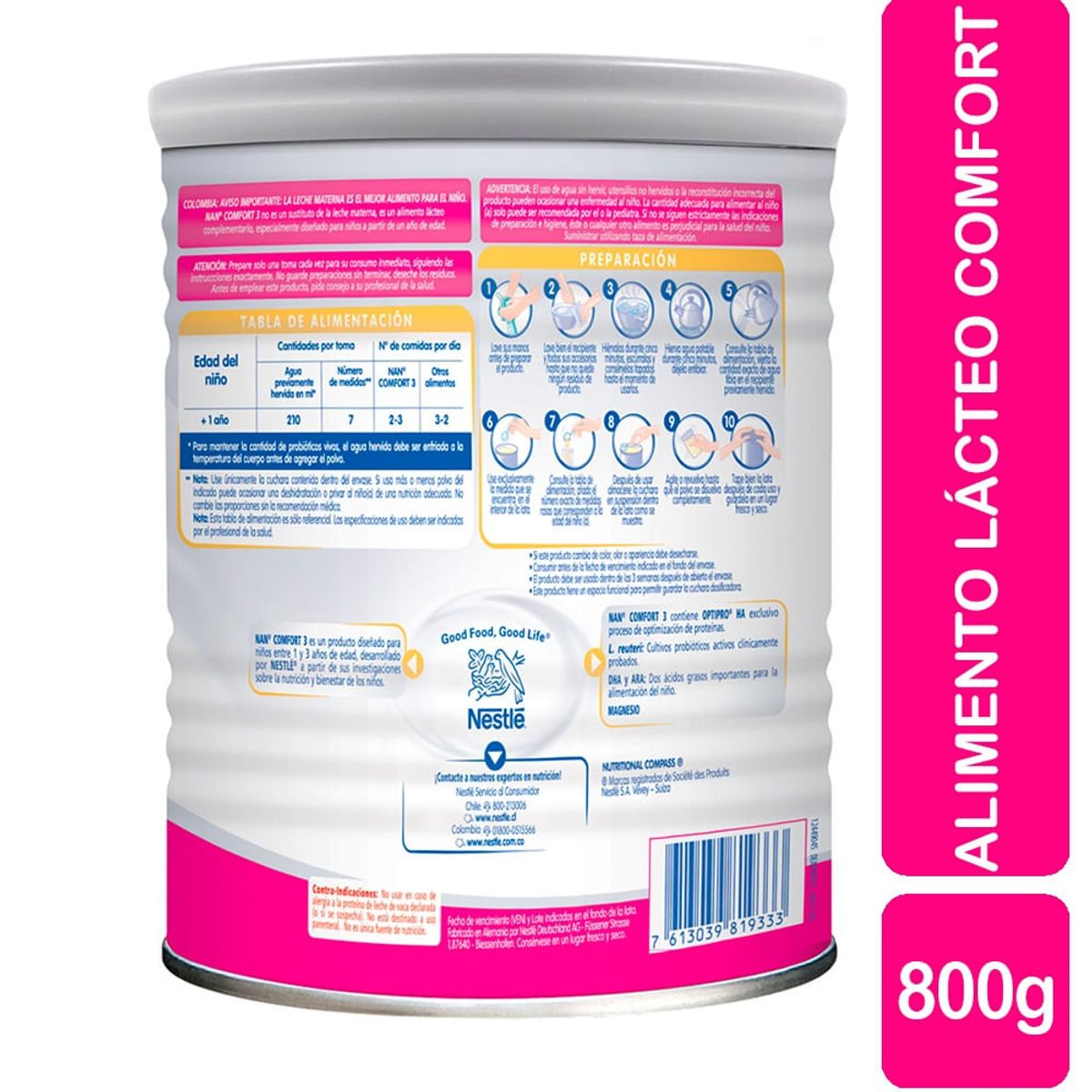 GENERICO - Formula Infantil Nan Comfort Etapa 3 X 800g