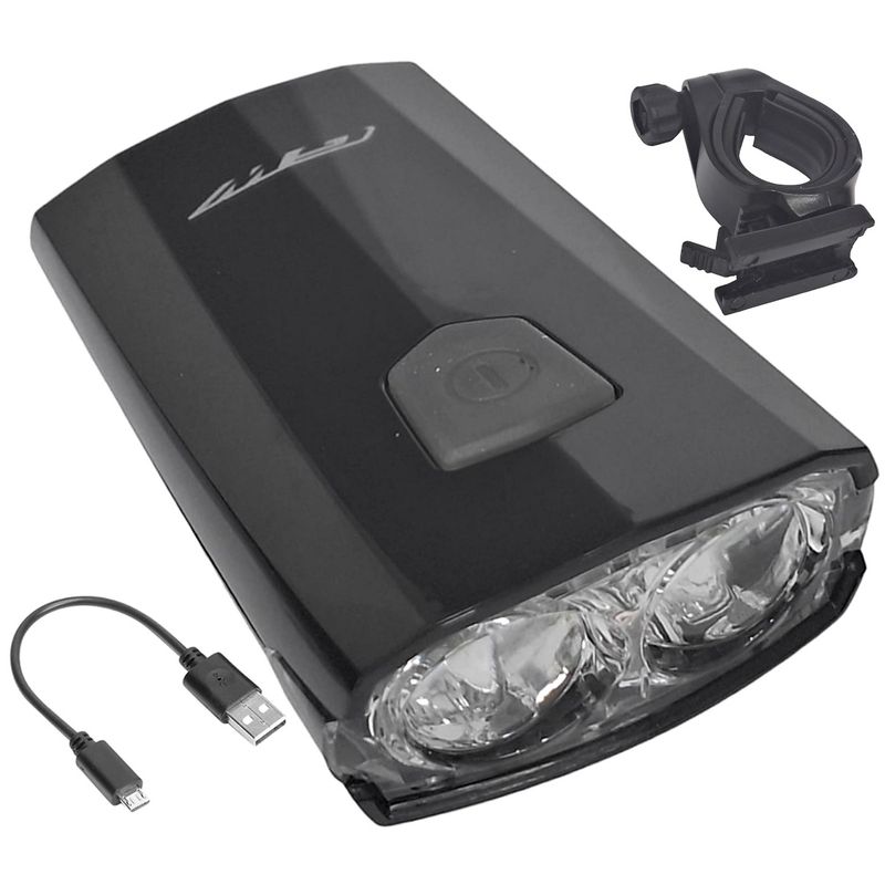 GW - Luz Bicicleta Delantera Gw Recargable Usb 80 Lumen 3 Funcion