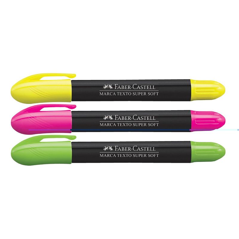 FABER CASTELL - Resaltador Faber Castell En Gel, Giratorios X 3 Colores