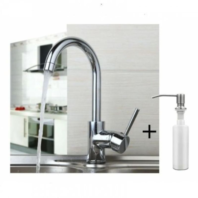 GENERICO - Kit Grifería Lavaplatos Malanta Y Dispensador Jabón Cocina