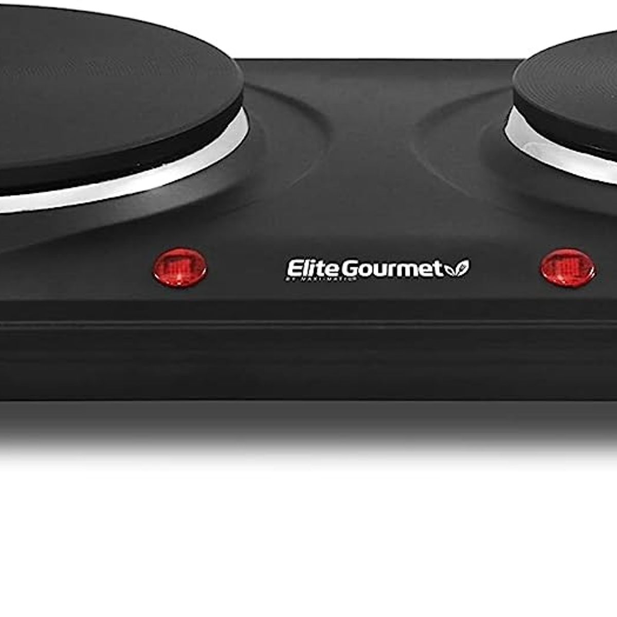 ELITE - Estufa Eléctrica Quemador Doble De Acero Inoxidable Elite Gourmet
