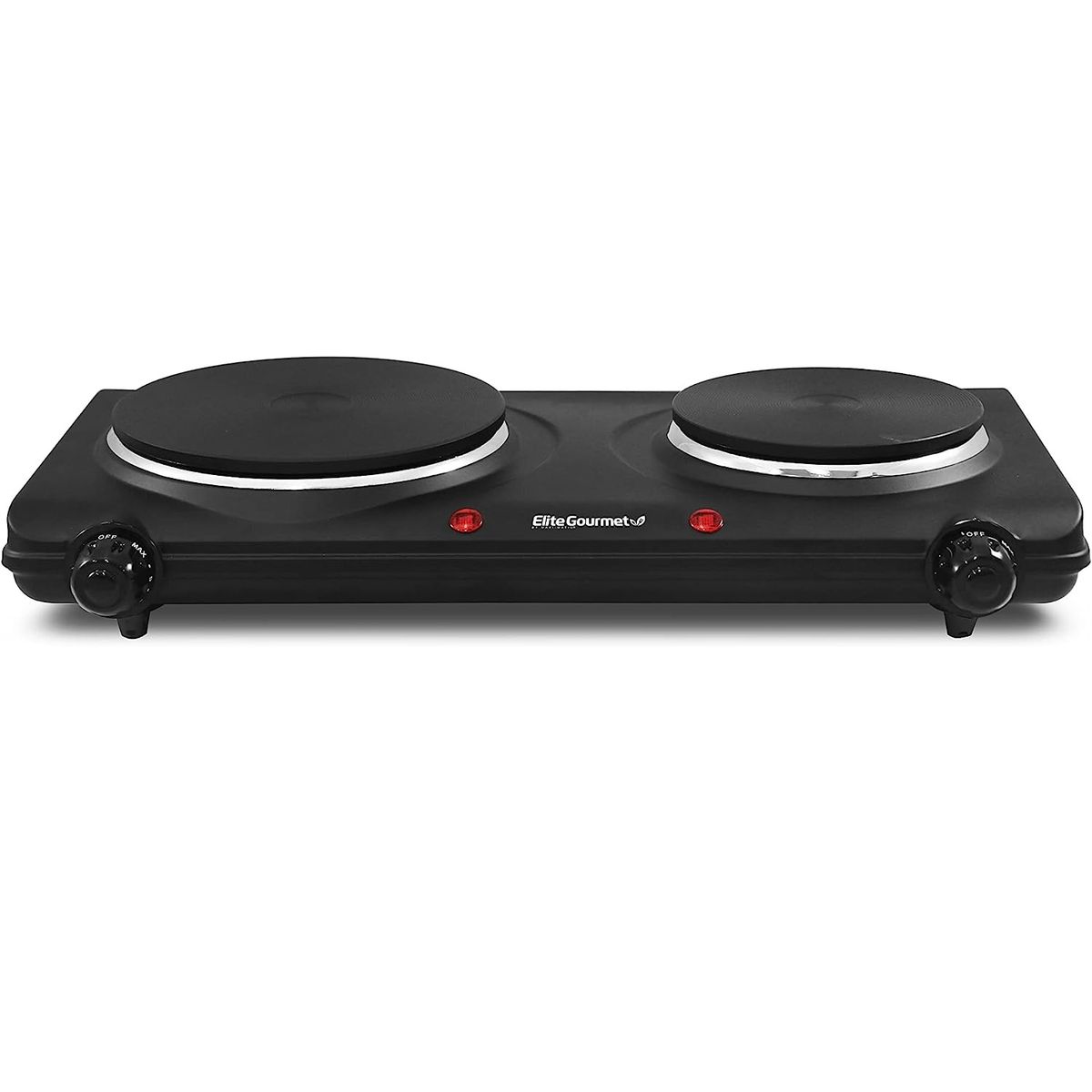 ELITE - Estufa Eléctrica Quemador Doble De Acero Inoxidable Elite Gourmet