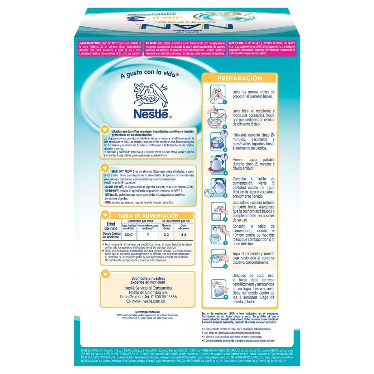 GENERICO - Formula Infantil Nan Optipro Hm-o 2a Etapa 3 X 1400g