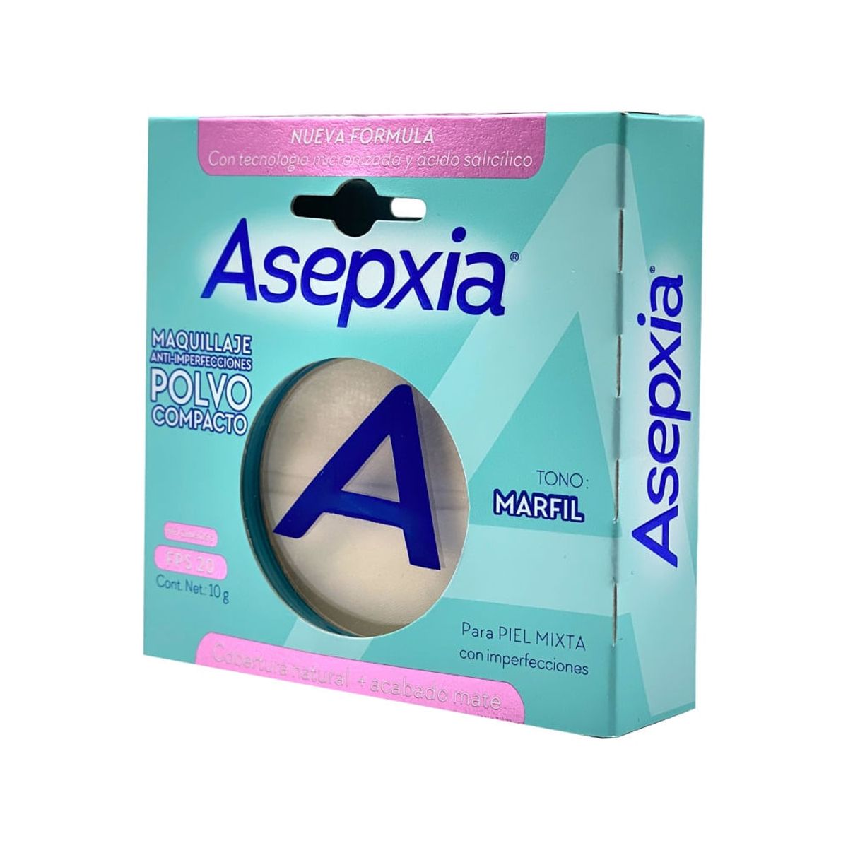 ASEPXIA - Polvo Compacto Asepxia Bb Claro Mate X 10gr