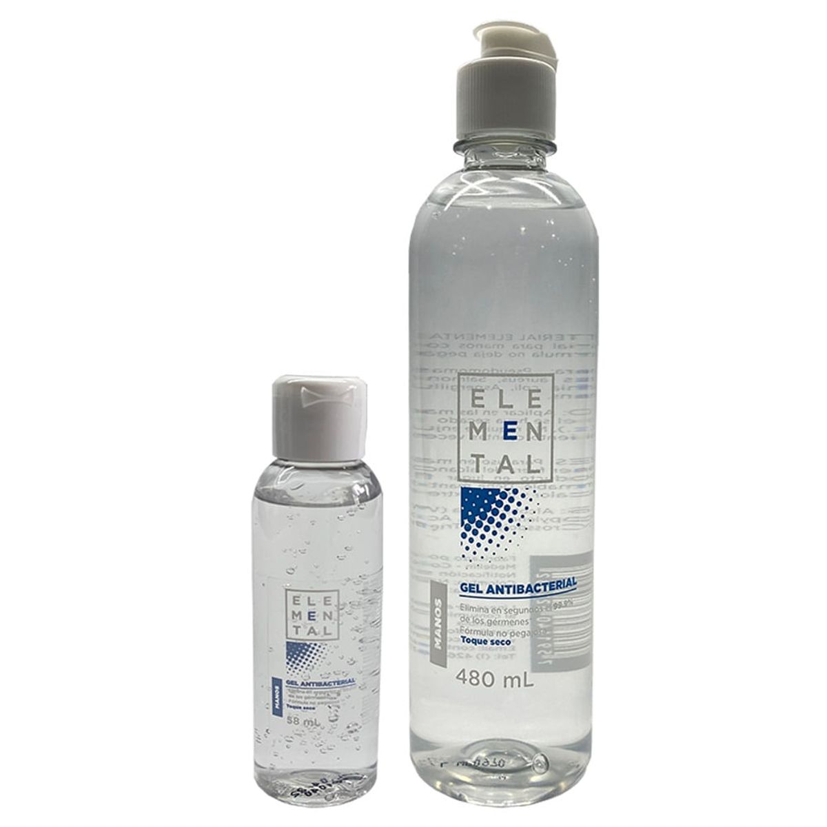 GENERICO - Gel Antibacterial Elemental X 480ml + Gel X 58ml