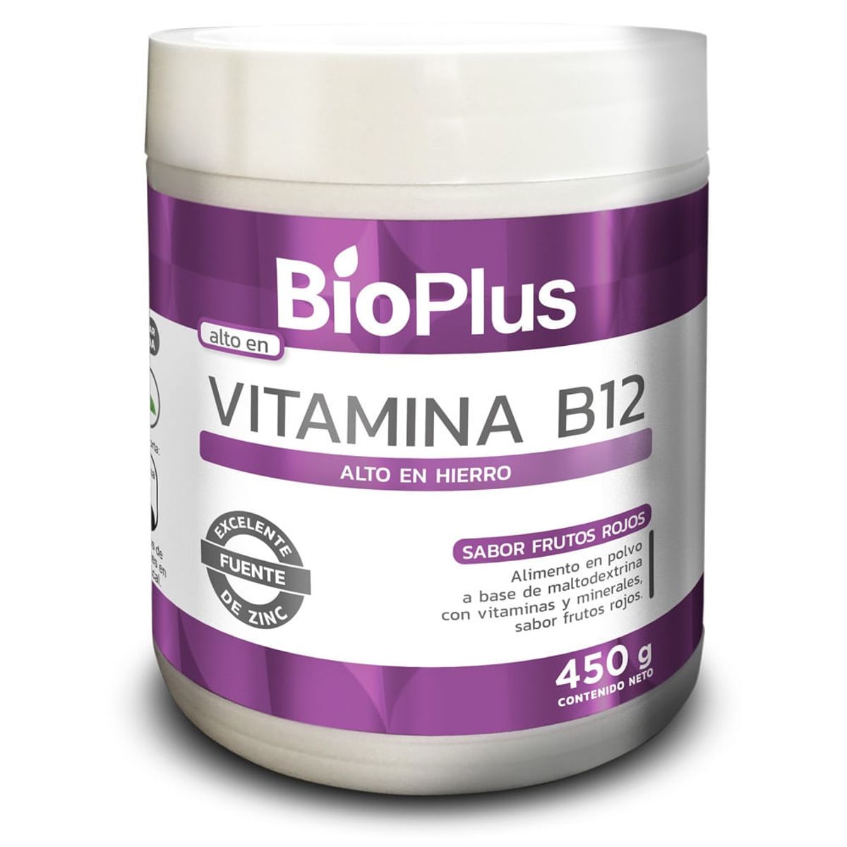 GENERICO - Bioplus Vitamina B12 Sabor Frtutos Rojos X 450g