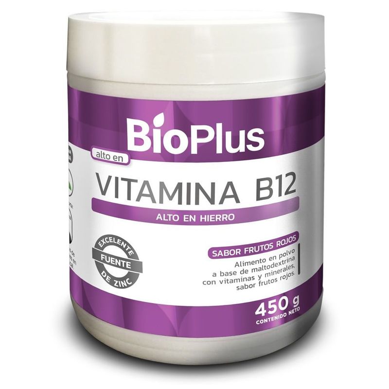 GENERICO - Bioplus Vitamina B12 Sabor Frtutos Rojos X 450g