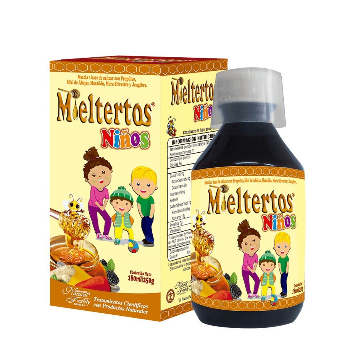 NATURAL FRESHLY - Mieltertos Jarabe Tos Niños X 180ml