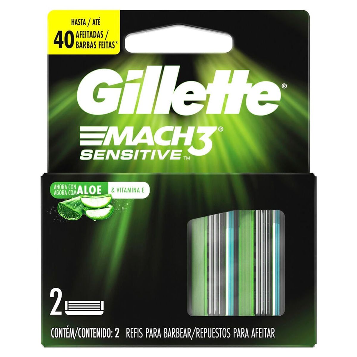 GILLETTE - Repuestos Para Afeitar Gillette Mach3 Sensitive X 2und
