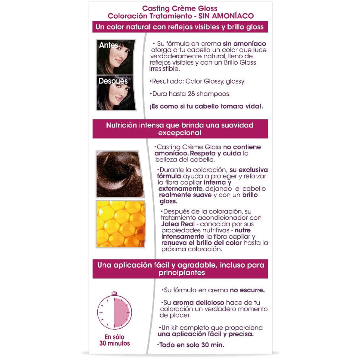 LOREAL PARIS - Tinte Capilar L'oréal Casting Creme Gloss Tono 200 Negro