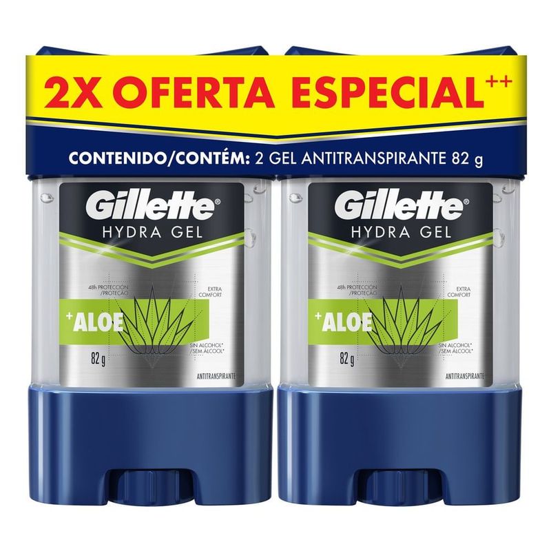 GILLETTE - Desoorante Gillette Hydra Gel Aloe 164g X 2und