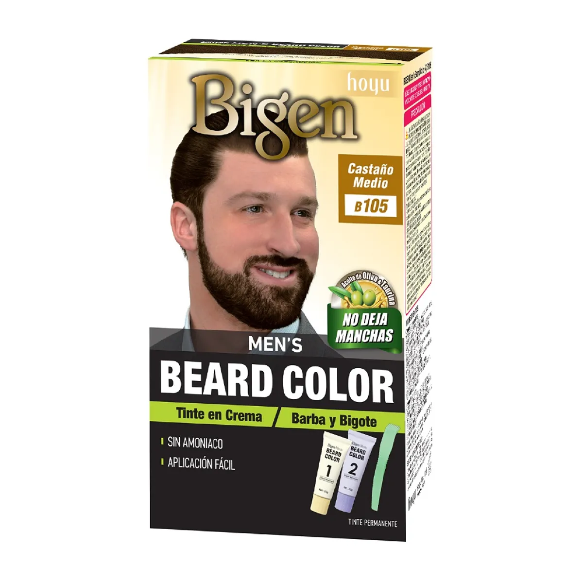 BIGEN - Tinte Bigen Men Barba Y Bigote Castaño Medio B105