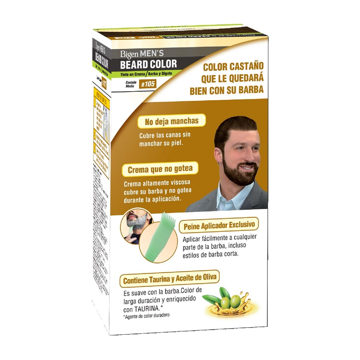 BIGEN - Tinte Bigen Men Barba Y Bigote Castaño Medio B105