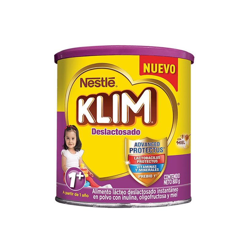 GENERICO - Leche Klim 1+(1-3 Años) Deslactosada Lata X 800gr