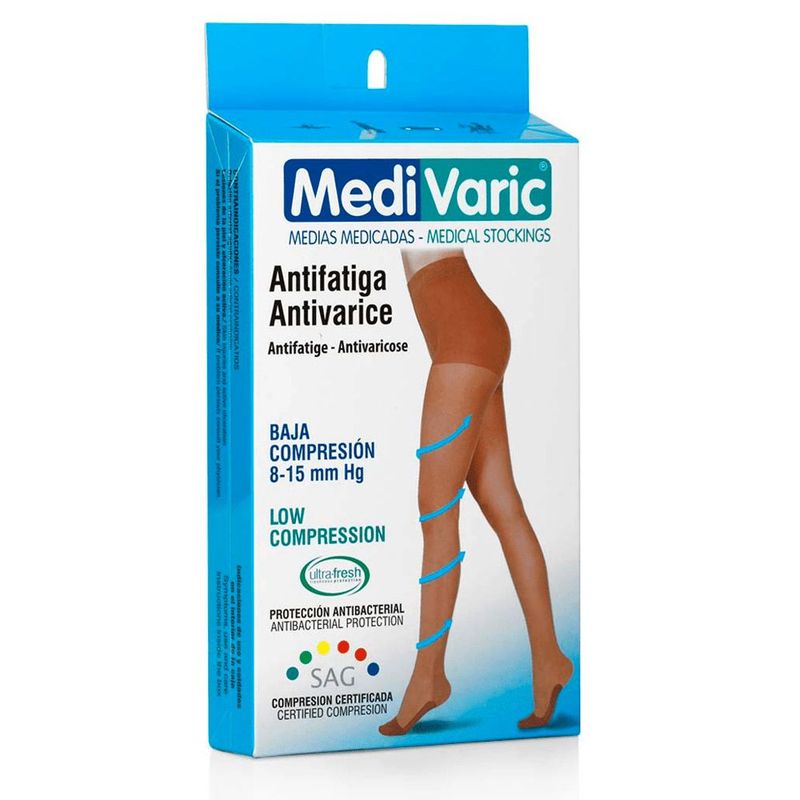 MEDIVARIC - Media Dama Cadera 8-15 Mmhg Medivaric Transparente  Talla M