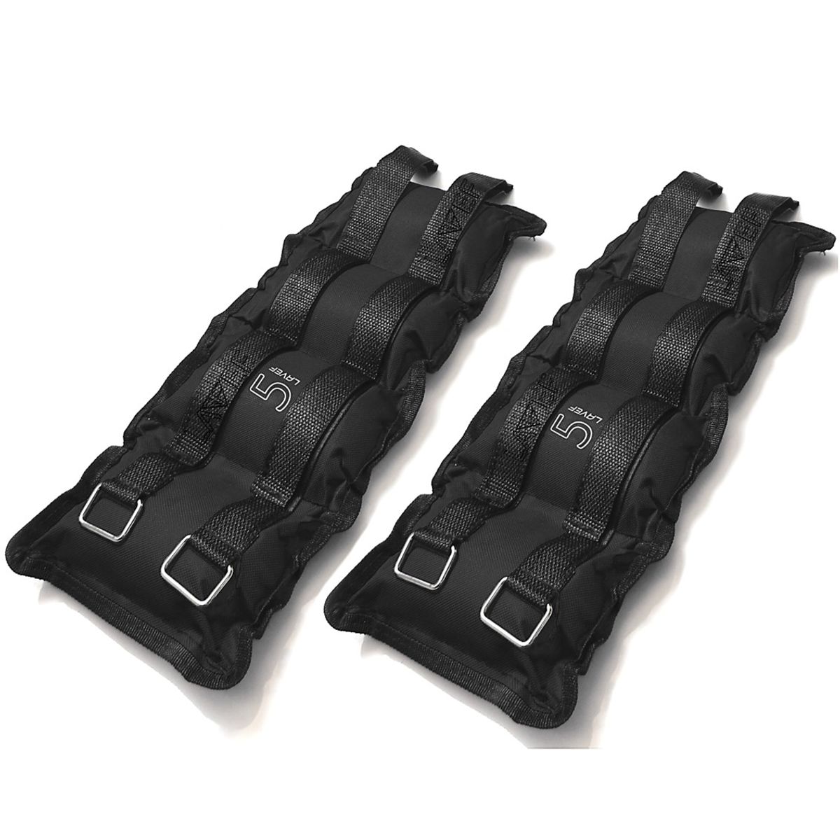 LAVEF - Pesas Tobilleras Basicas Kit 5k10lbs el par Negro